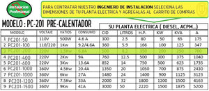 Combo de Instalacion Profesional por GMTT incluye : (1) Pre Calentador dimensionado (200-1500 kw) para motores en plantas electricas enlinea industriales y nuestra Garantia limitada [6 MESES]